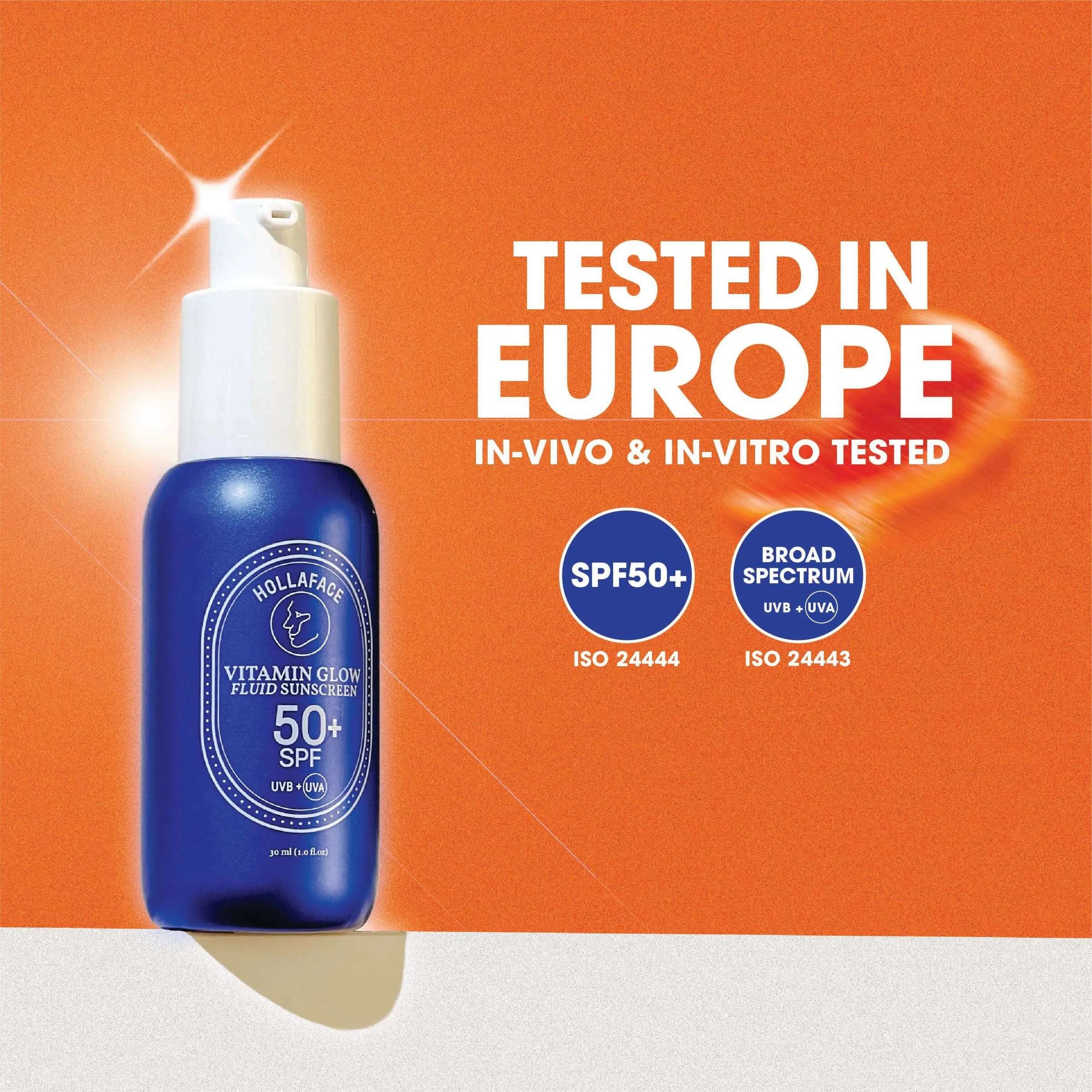 Hollaface Vitamin Glow Fluid Sunscreen SPF50+ Broad Spectrum (Blueprint Edition)