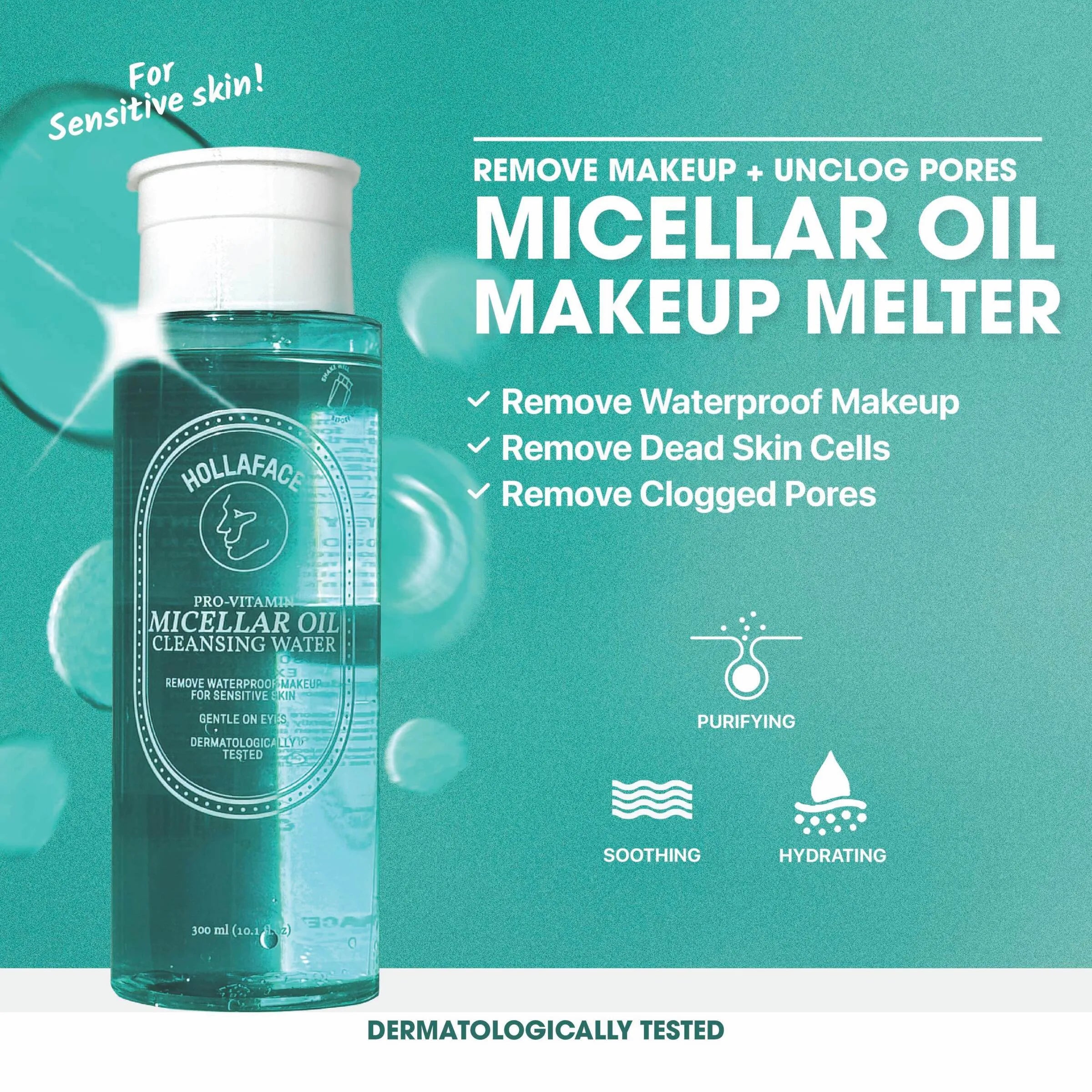 Hollaface Pro-Vitamin Micellar Oil Cleansing Water (Pro Edition)