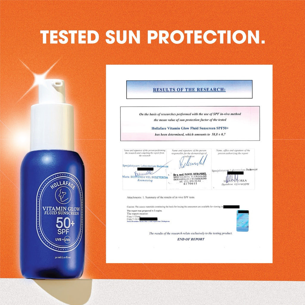 Hollaface Vitamin Glow Fluid Sunscreen SPF50+ Broad Spectrum (Blueprint Edition)