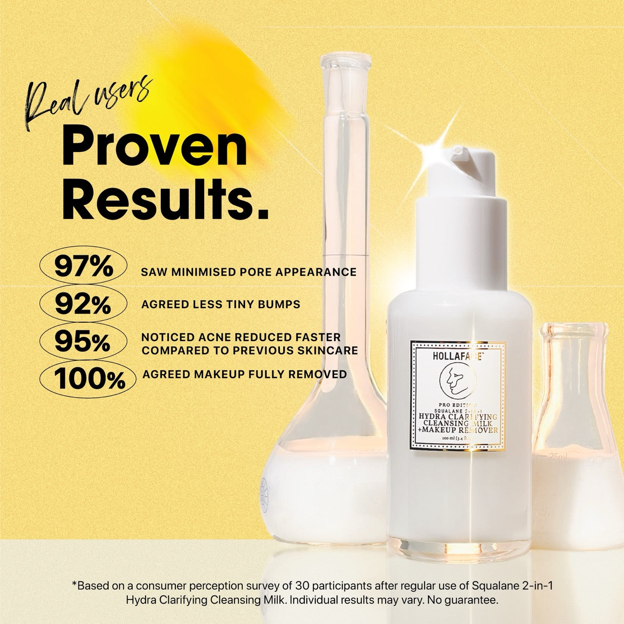 Hollaface Squalane 2-In-1 Hydra Clarifying Cleansing Milk + Makeup Remover (Pro Edition)