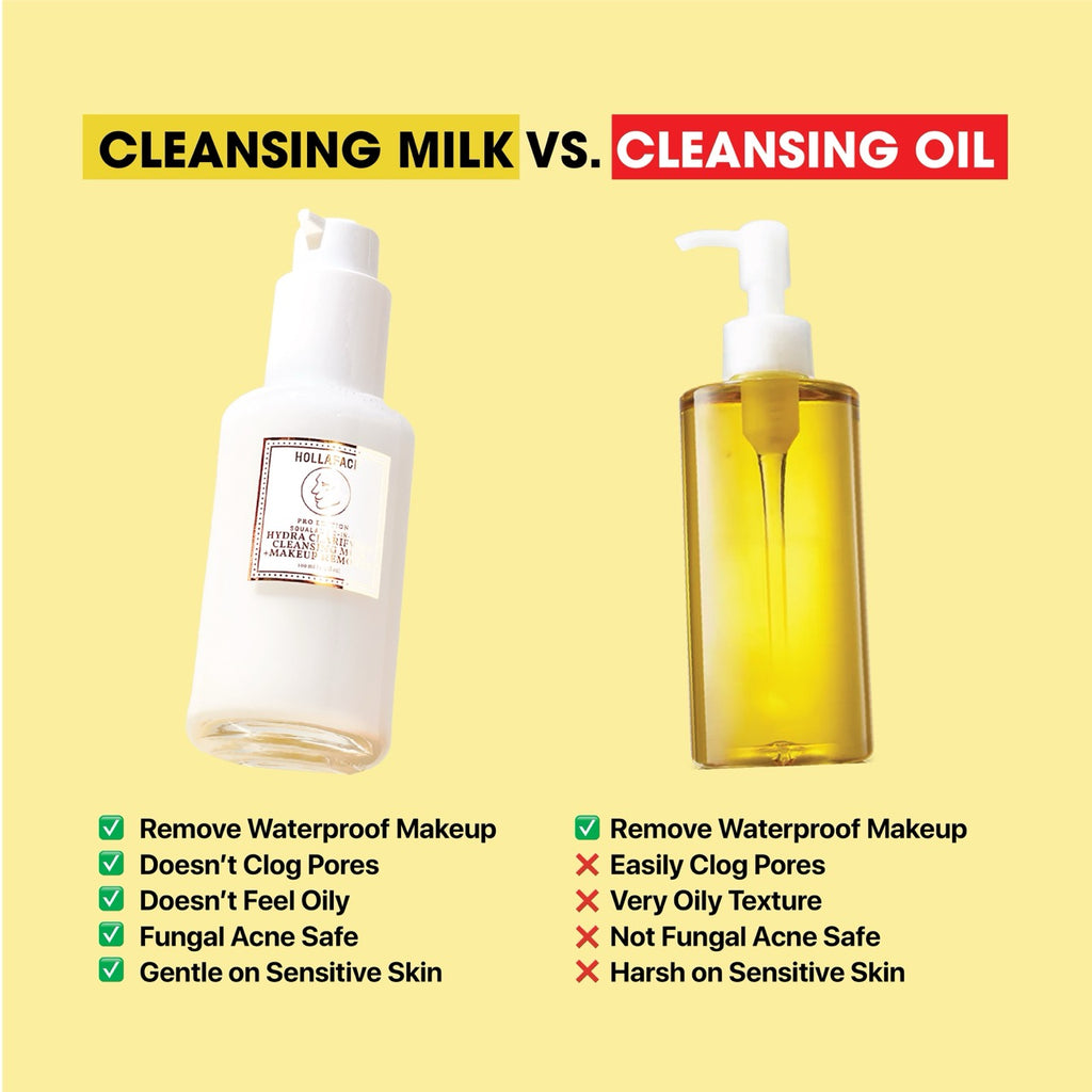 Hollaface Squalane 2-In-1 Hydra Clarifying Cleansing Milk + Makeup Remover (Pro Edition)