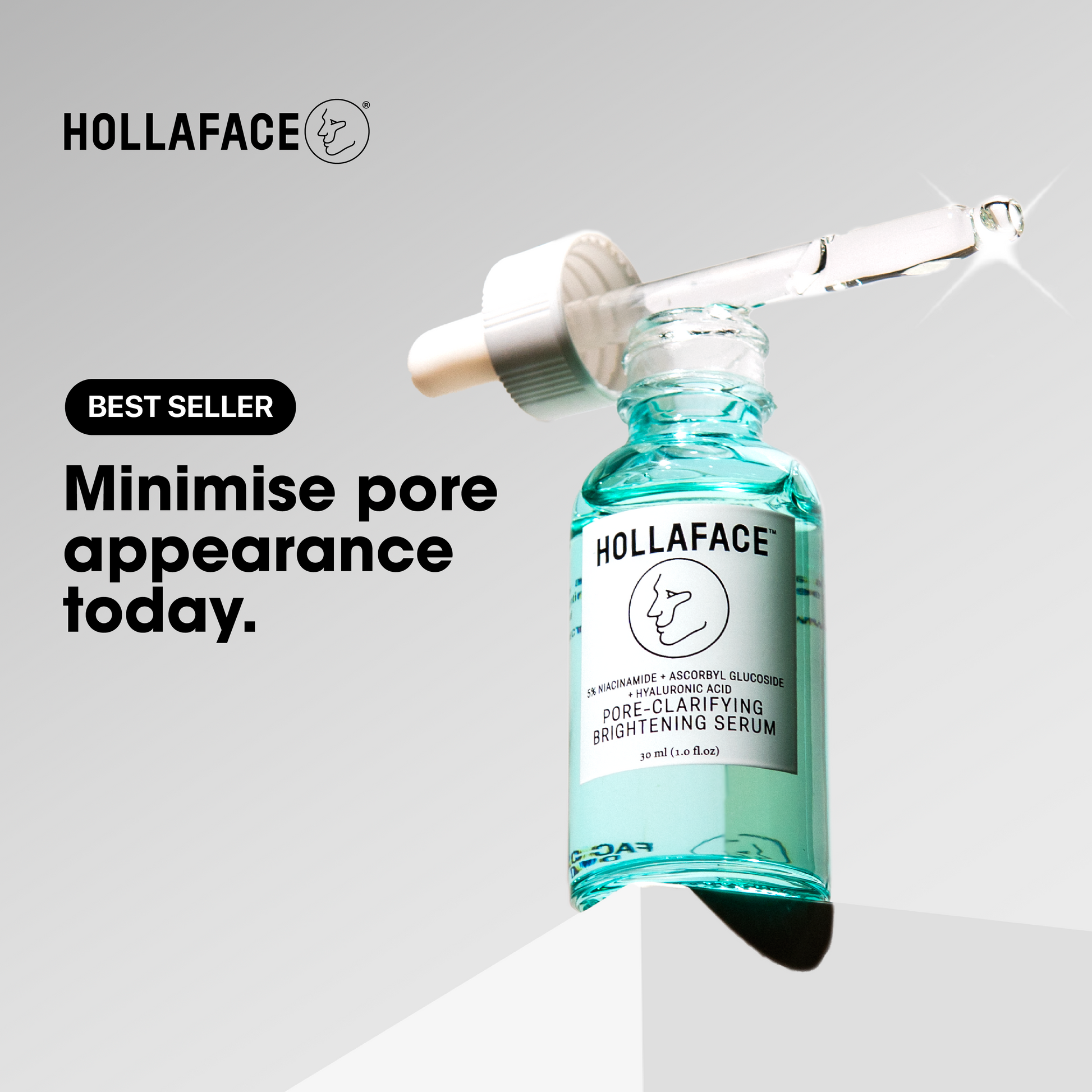 Hollaface Pore-Clarifying Brightening Serum (5% Niacinamide + Ascorbyl Glucoside) (Blueprint Edition)