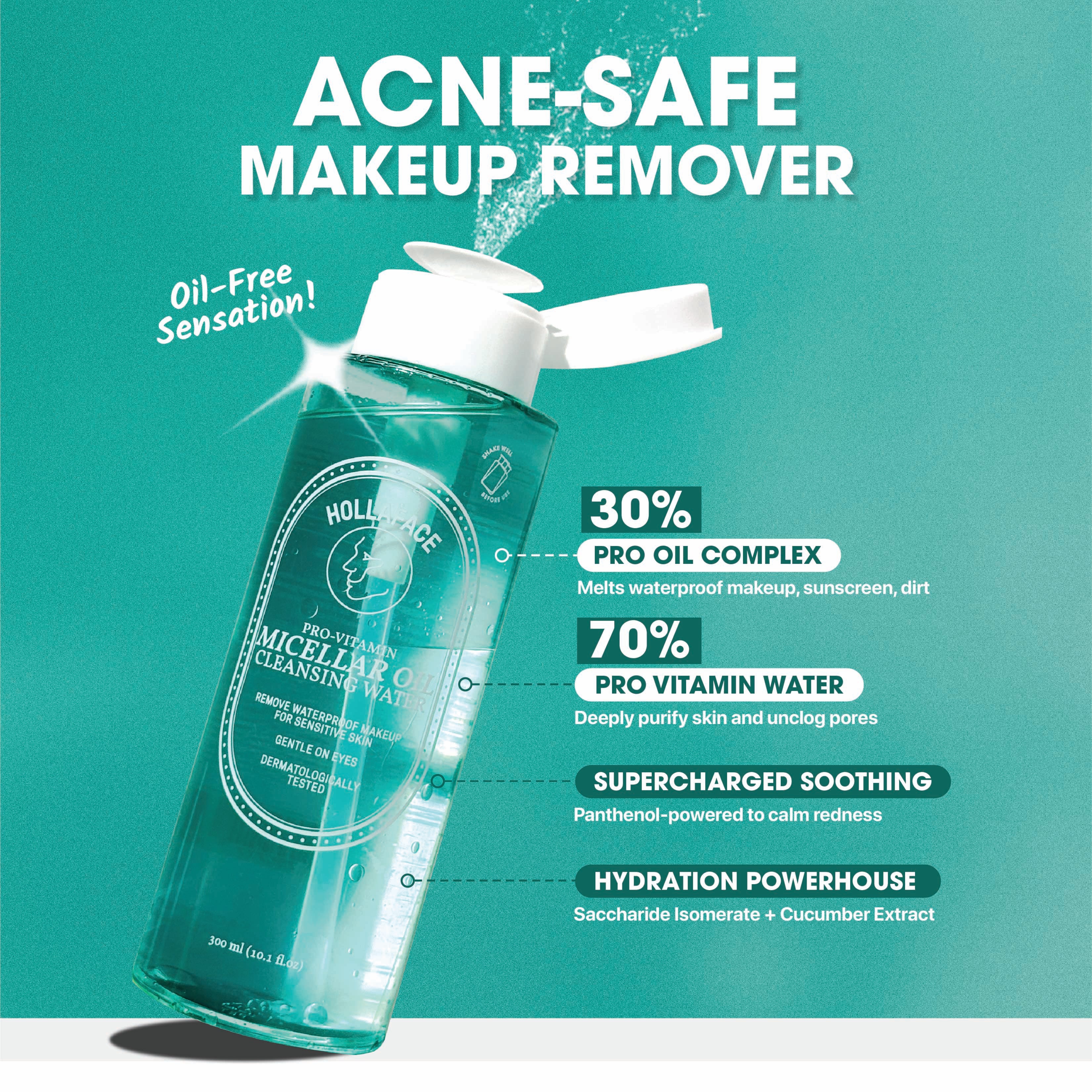 Hollaface Pro-Vitamin Micellar Oil Cleansing Water (Pro Edition)