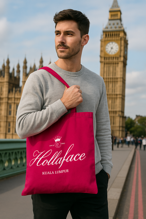 HOLLAFACE KUALA LUMPUR LIMITED EDITION MAGENTA TOTE BAG